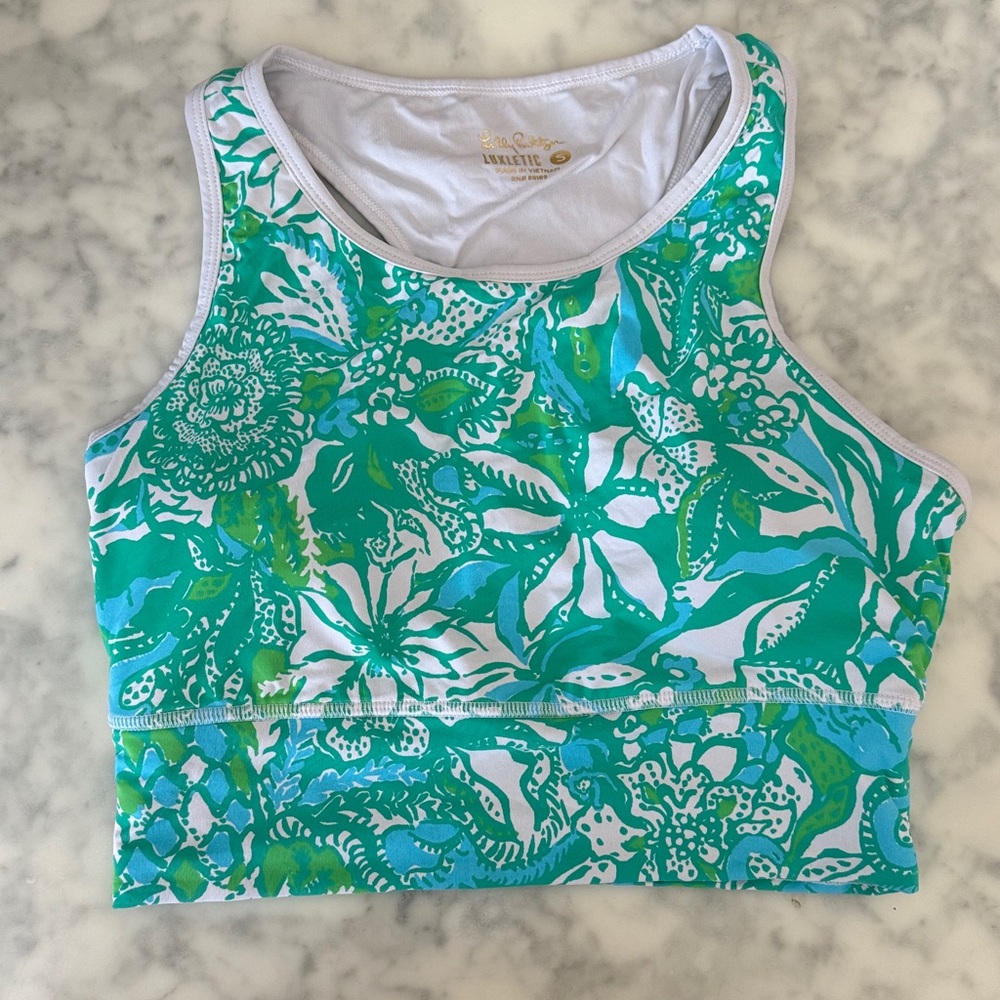 Lilly Pulitzer Luxletic Bentlee Longline
Sports Bra UPF 50